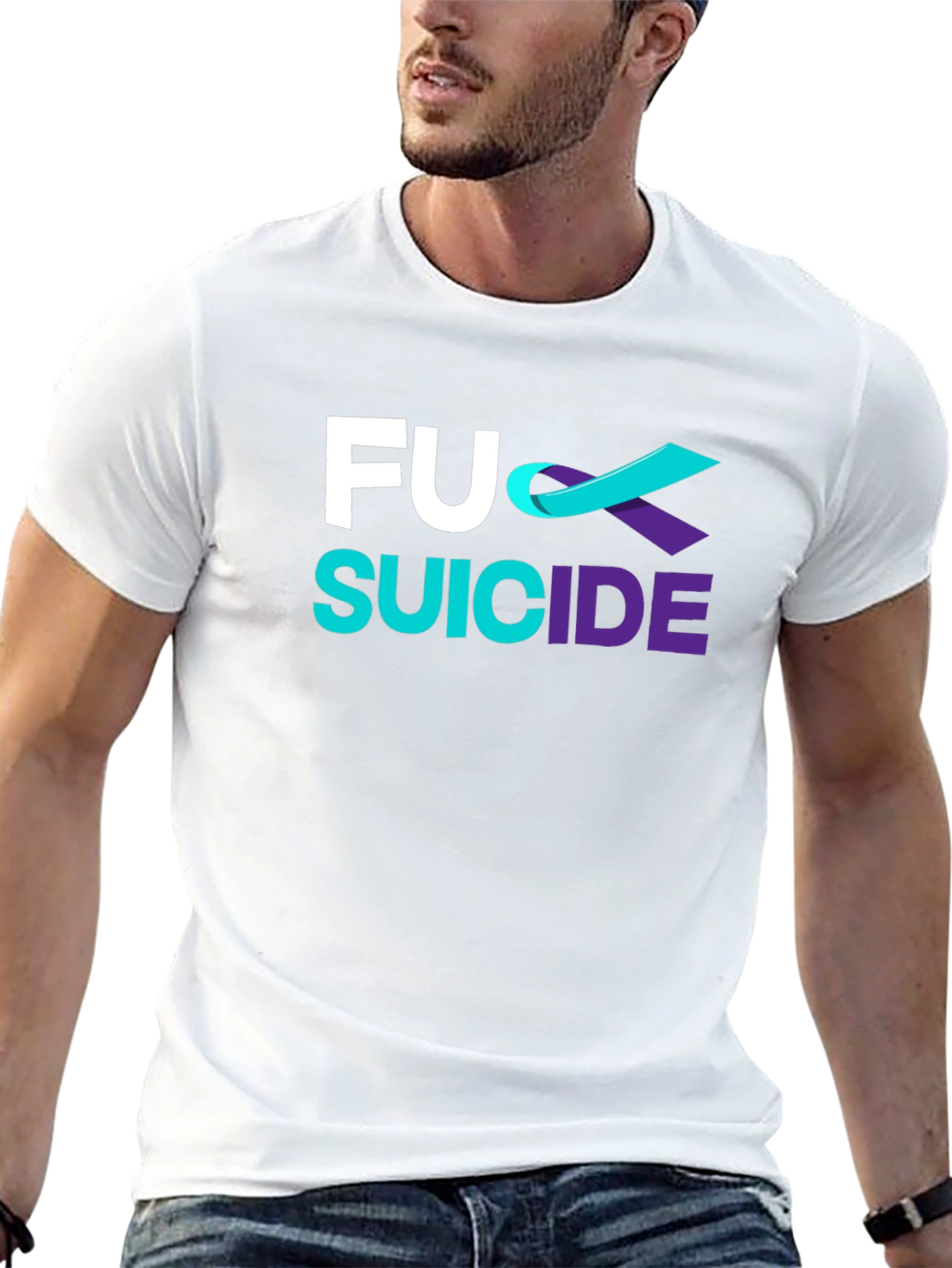 T-Shirt: F Su***de Graphic Print Tee