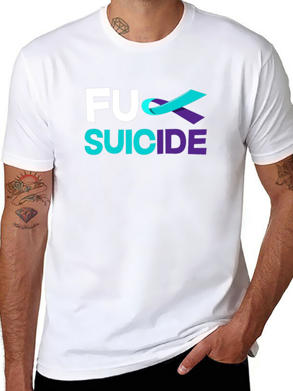T-Shirt: F Su***de Graphic Print Tee