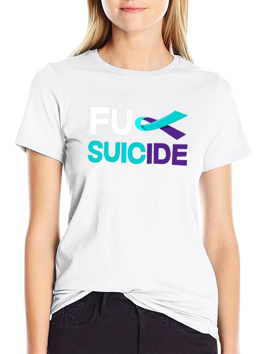 T-Shirt: F Su***de Graphic Print Tee