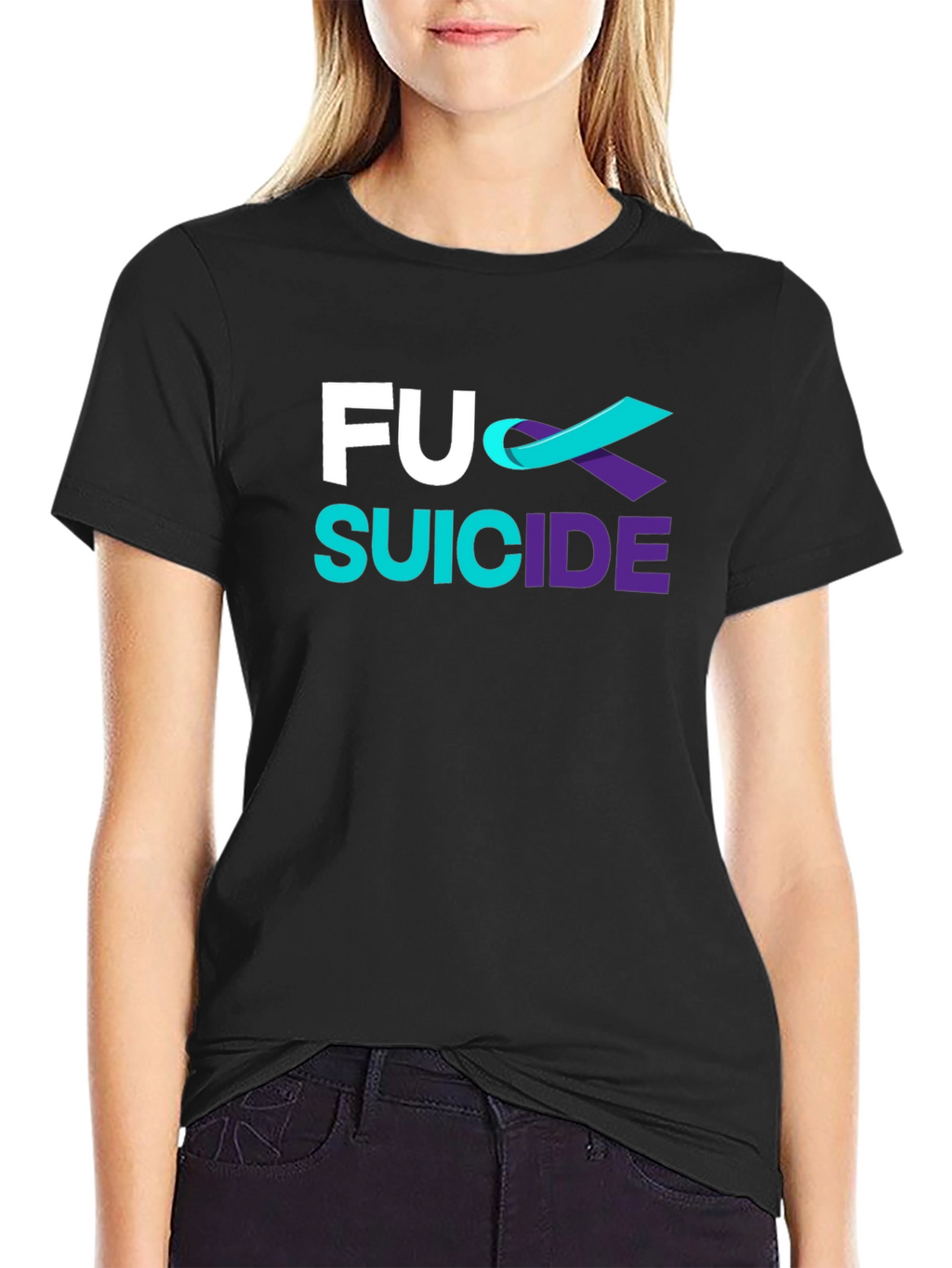 T-Shirt: F Su***de Graphic Print Tee