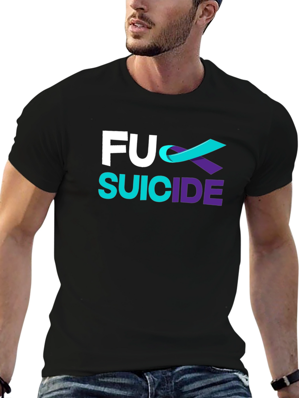 T-Shirt: F Su***de Graphic Print Tee