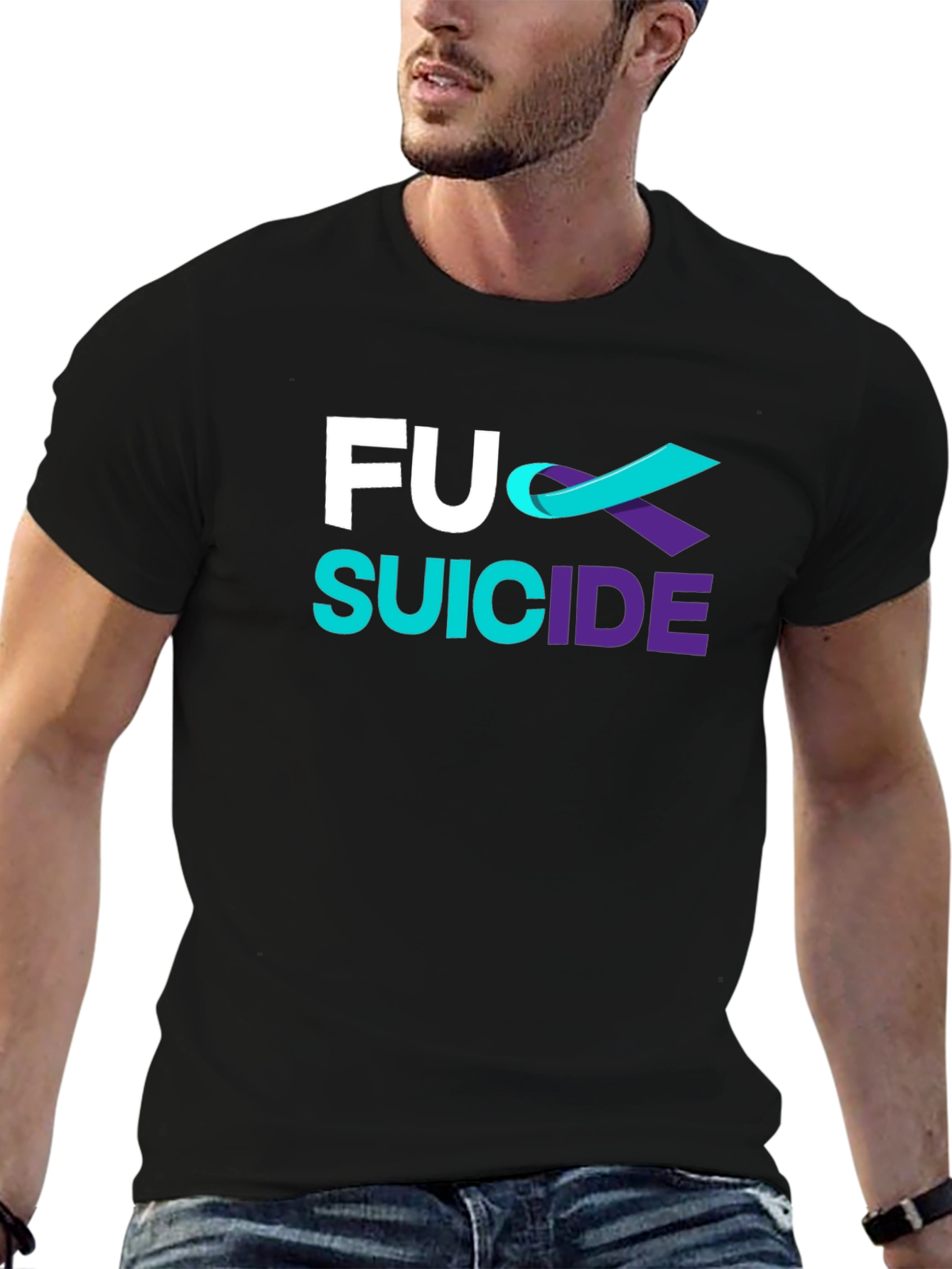 T-Shirt: F Su***de Graphic Print Tee