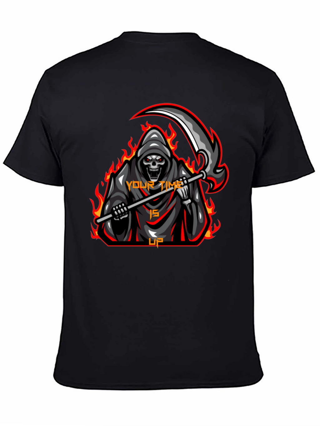 Grim Reaper Graphic T-Shirt - Your Time is Up