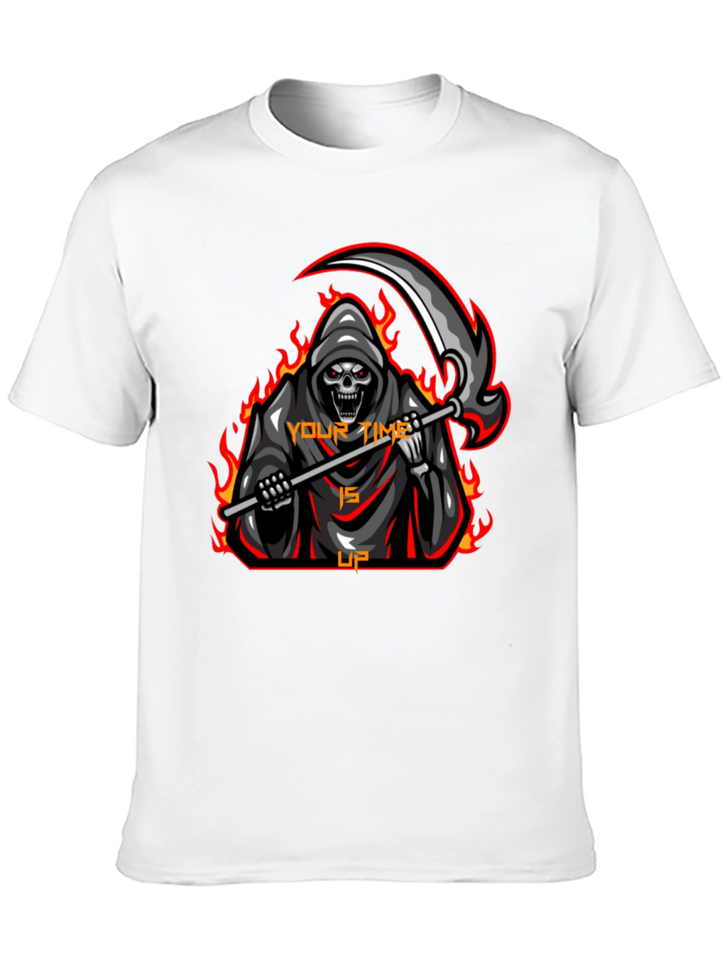 Grim Reaper Graphic T-Shirt - Your Time is Up