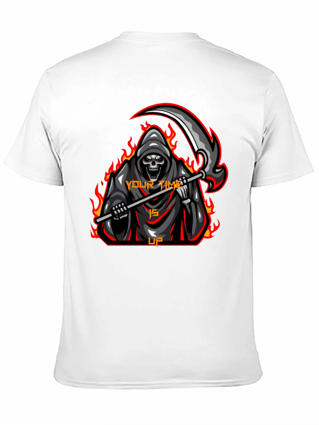 Grim Reaper Graphic T-Shirt - Your Time is Up
