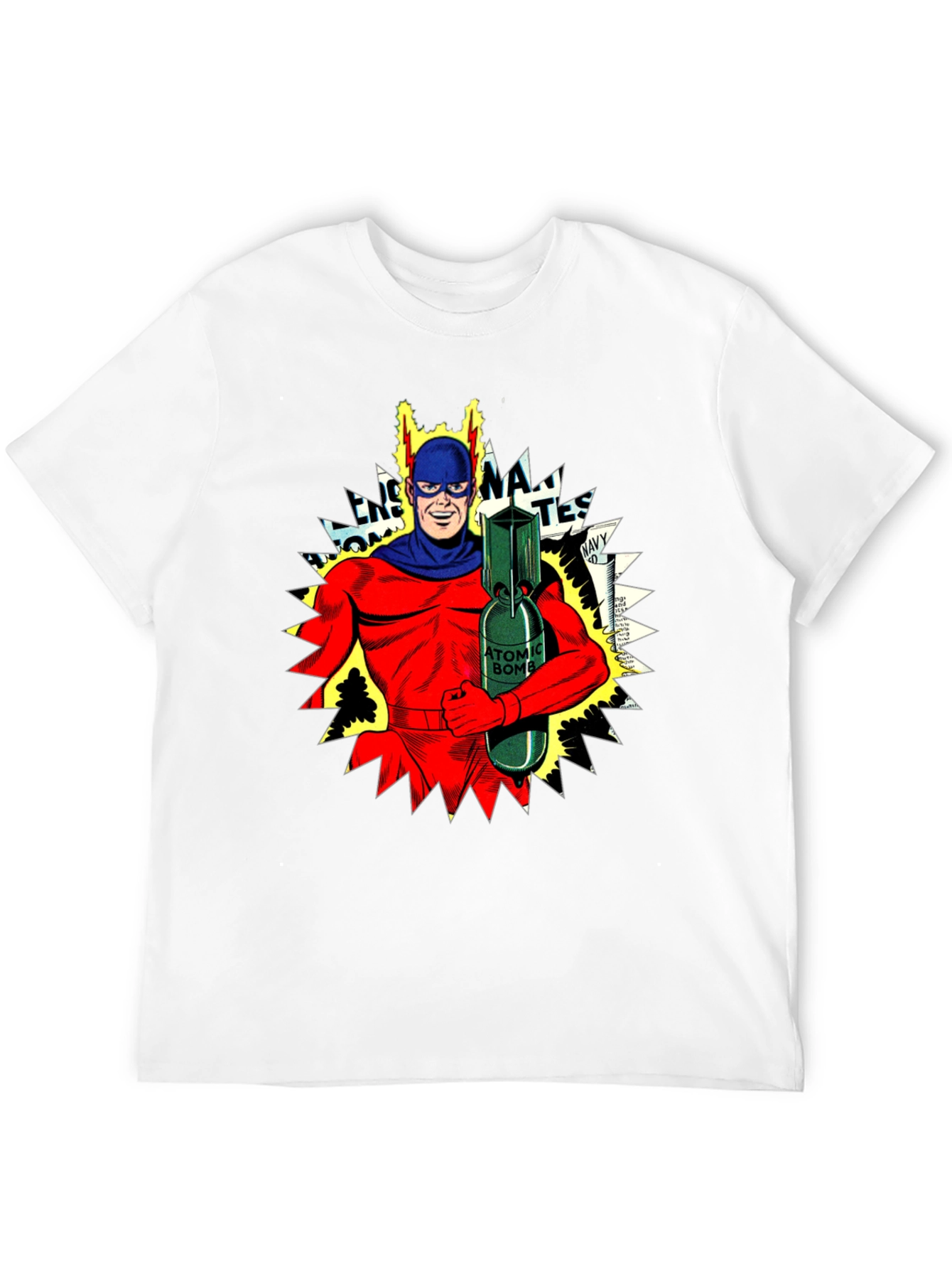 Atomic Bomb Superhero Graphic T-Shirt