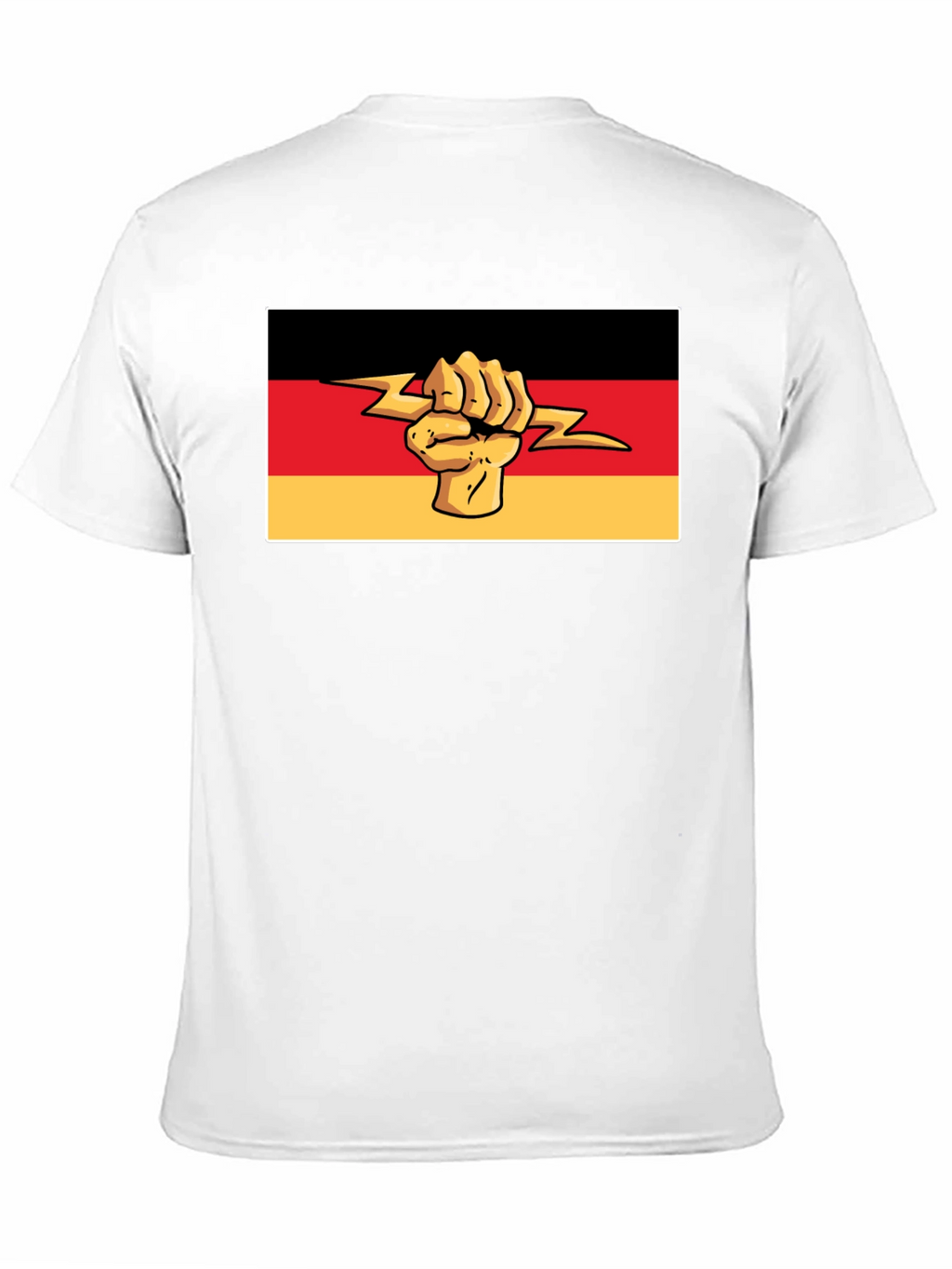 German Flag Fist Lightning Bolt Graphic T-Shirt