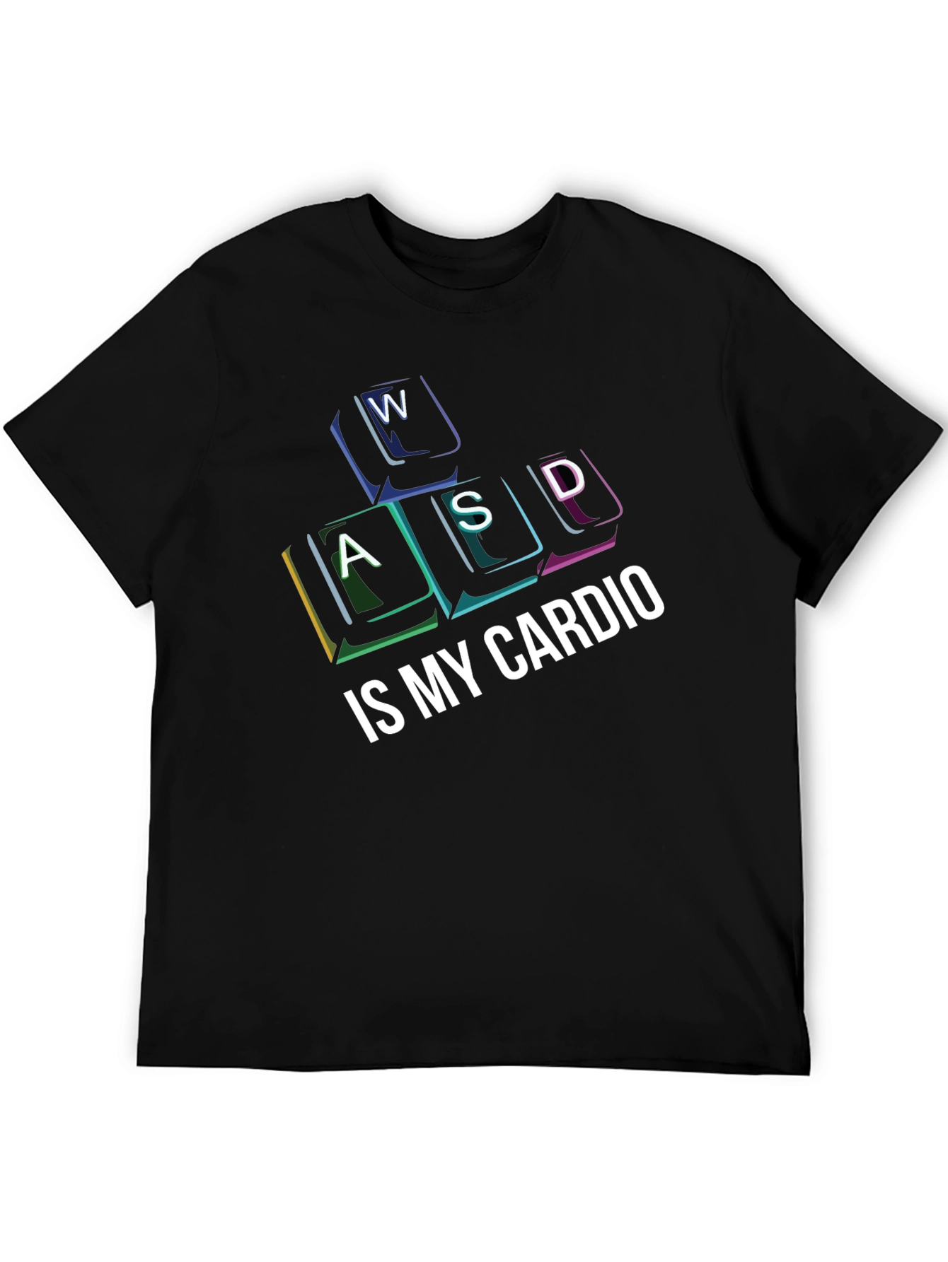 Gamer Cardio T-Shirt - WASD Keys Funny Gaming Tee
