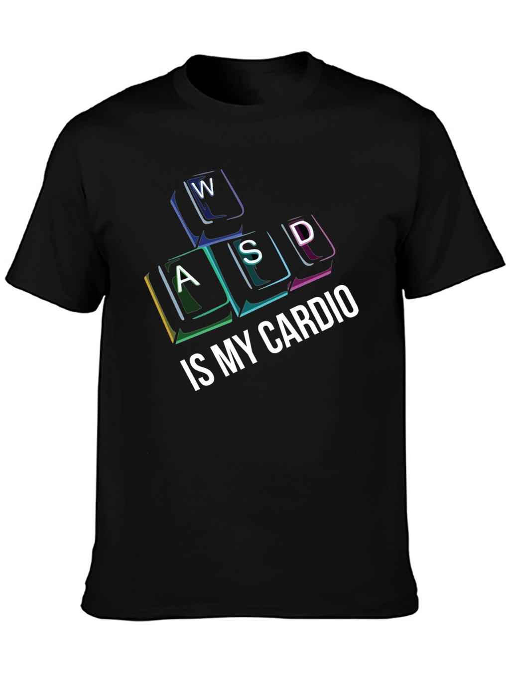 Gamer Cardio T-Shirt - WASD Keys Funny Gaming Tee