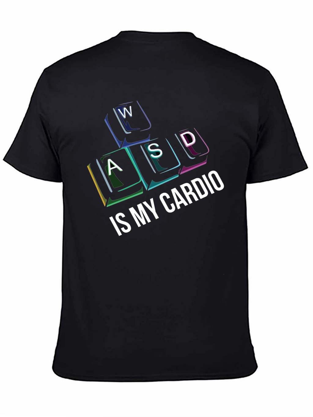 Gamer Cardio T-Shirt - WASD Keys Funny Gaming Tee