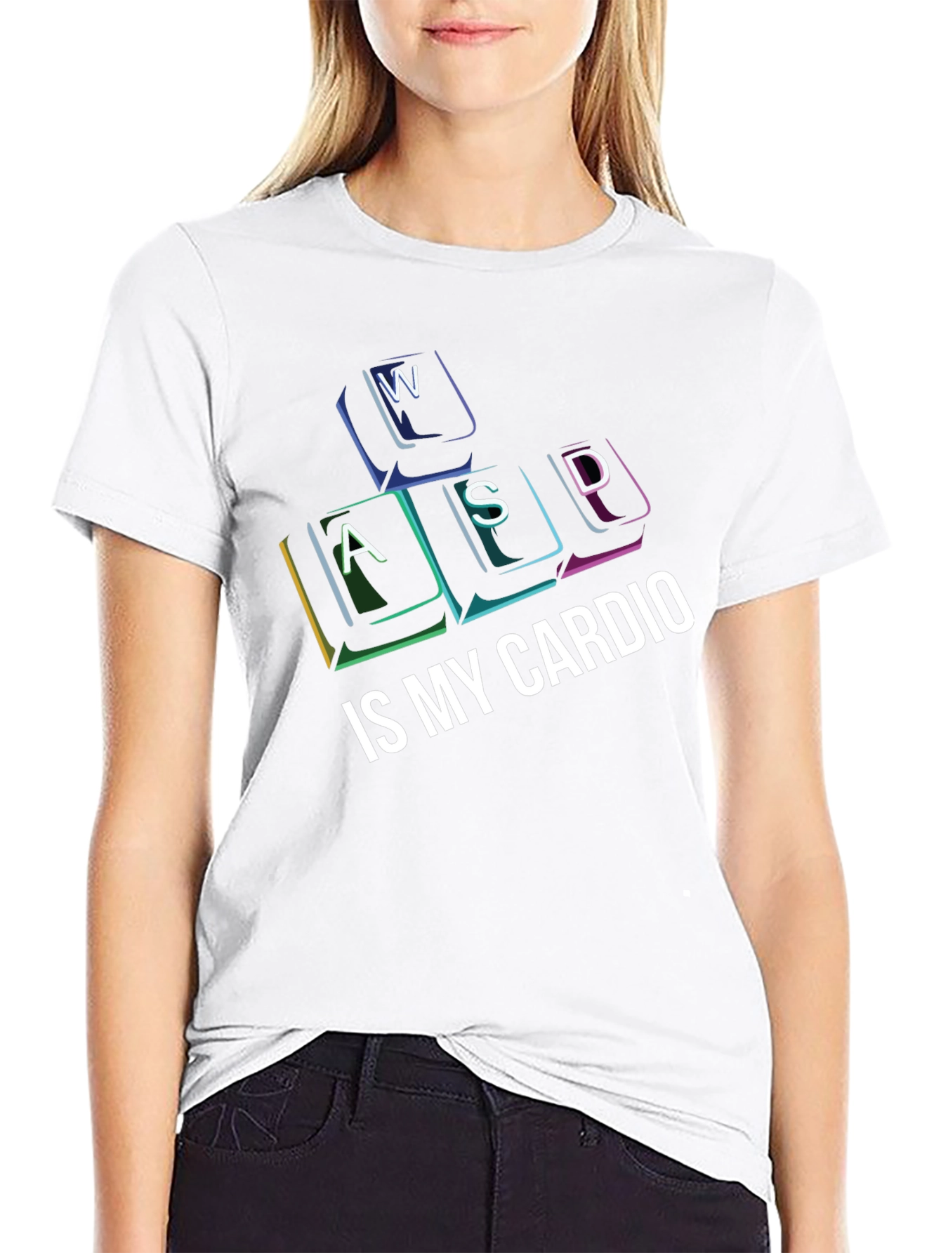 Gamer Cardio T-Shirt - WASD Keys Funny Gaming Tee