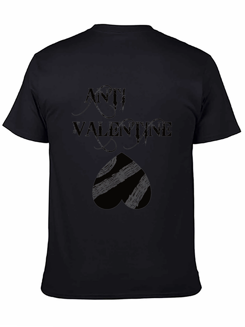 Anti Valentines Day Black Graphic Tee