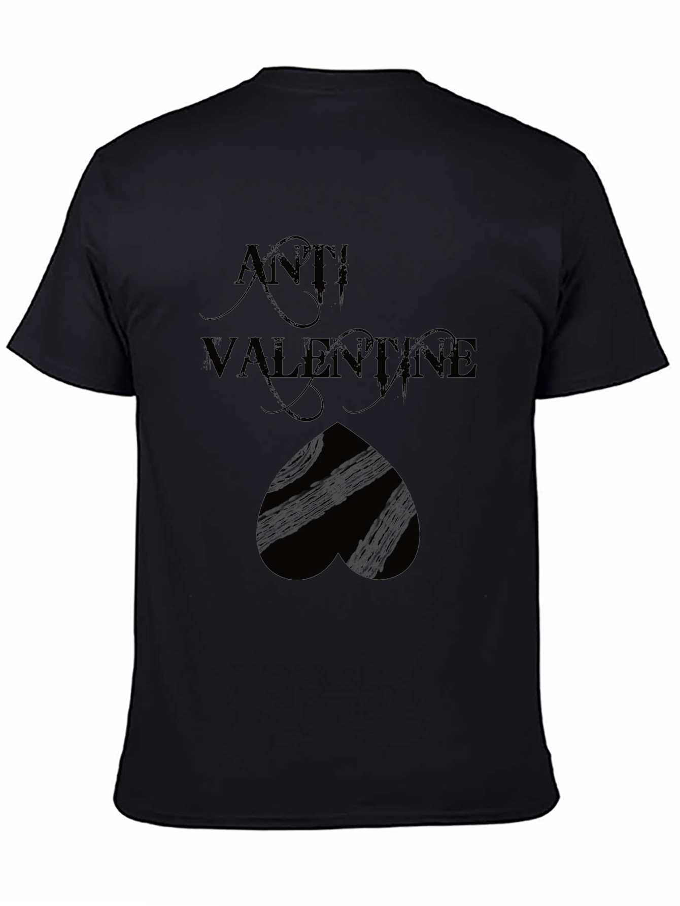 Anti Valentines Day Black Graphic Tee