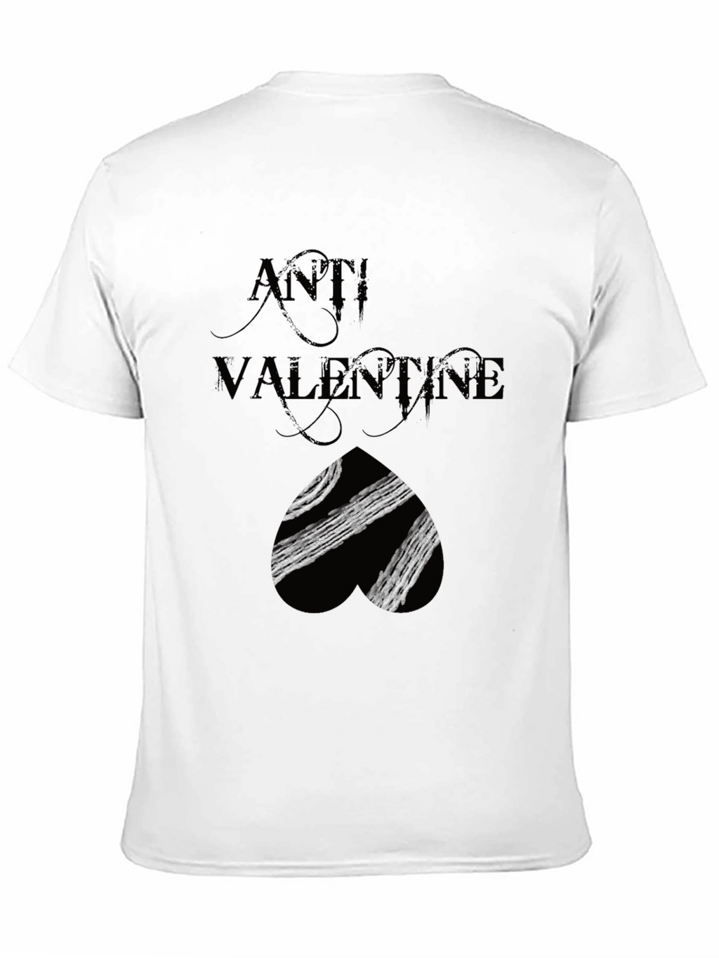 Anti Valentines Day Black Graphic Tee