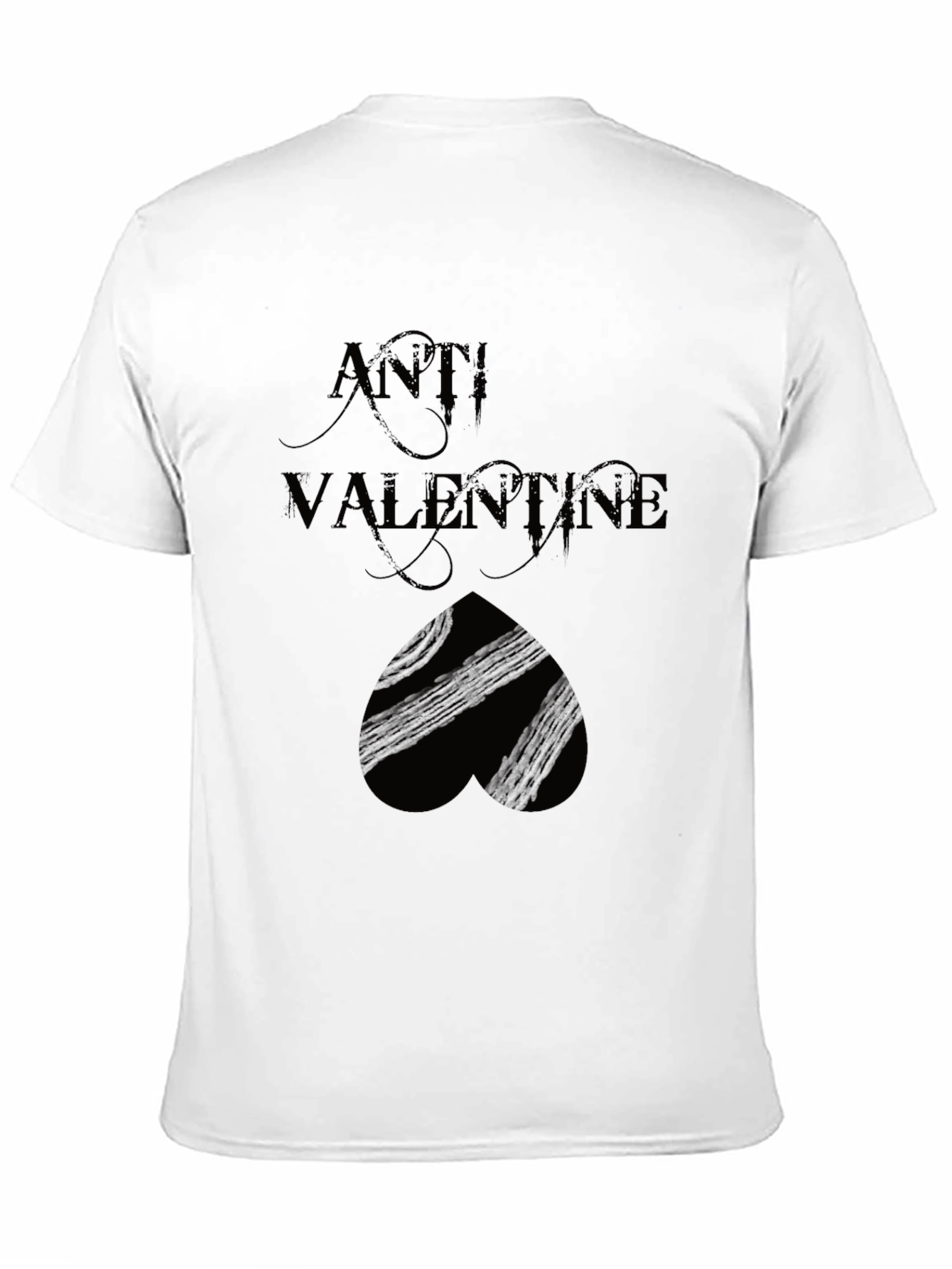 Anti Valentines Day Black Graphic Tee