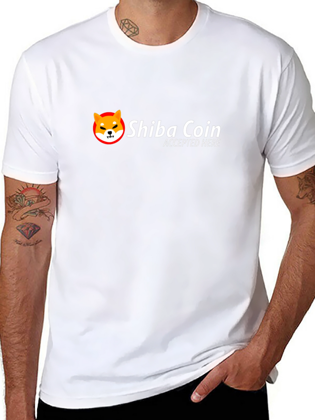 Shiba Coin Accepted Here Black T-Shirt