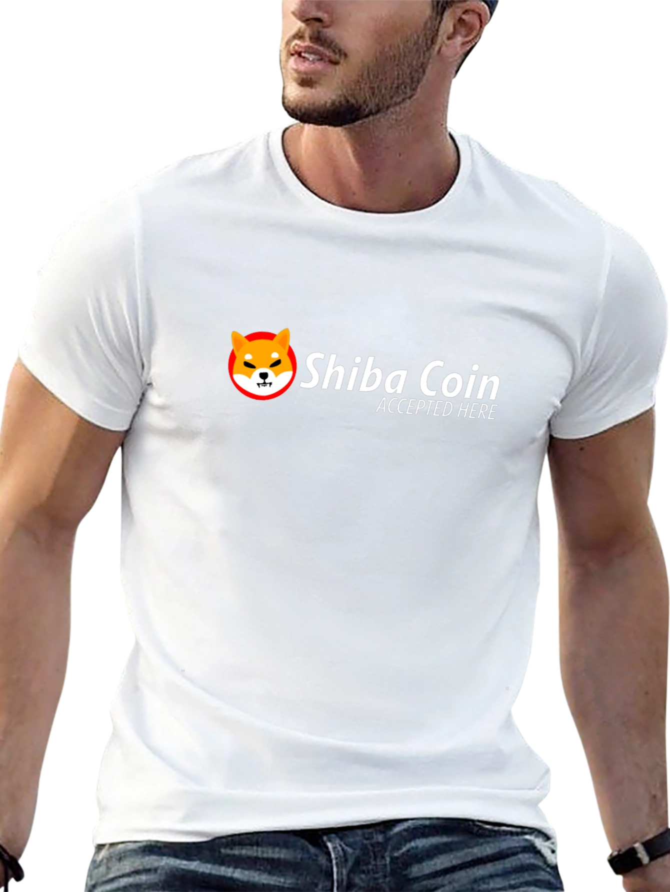 Shiba Coin Accepted Here Black T-Shirt