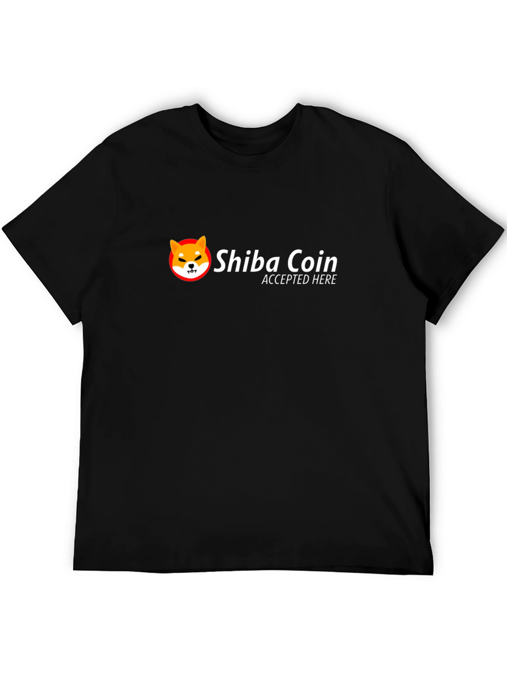 Shiba Coin Accepted Here Black T-Shirt