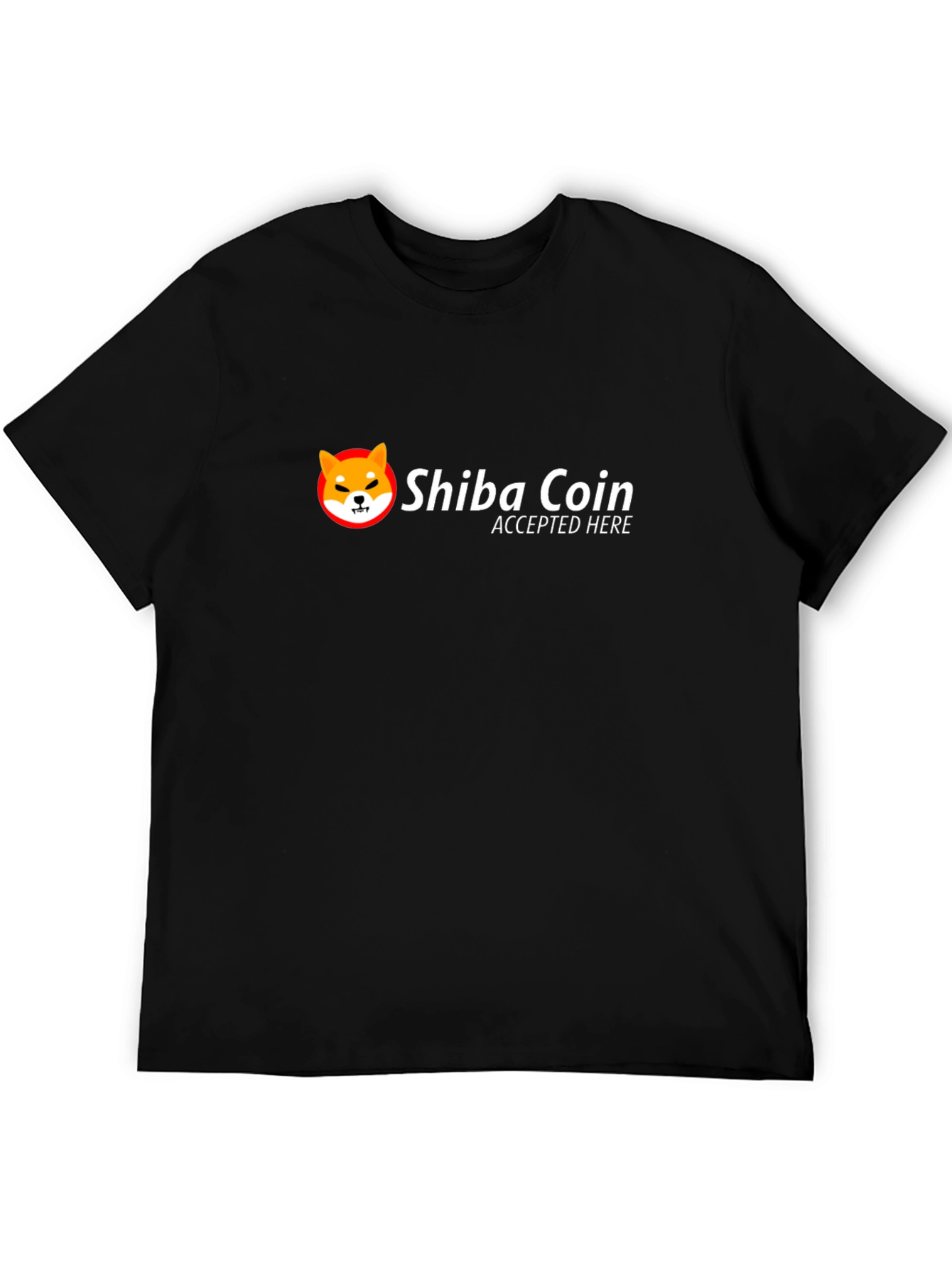 Shiba Coin Accepted Here Black T-Shirt