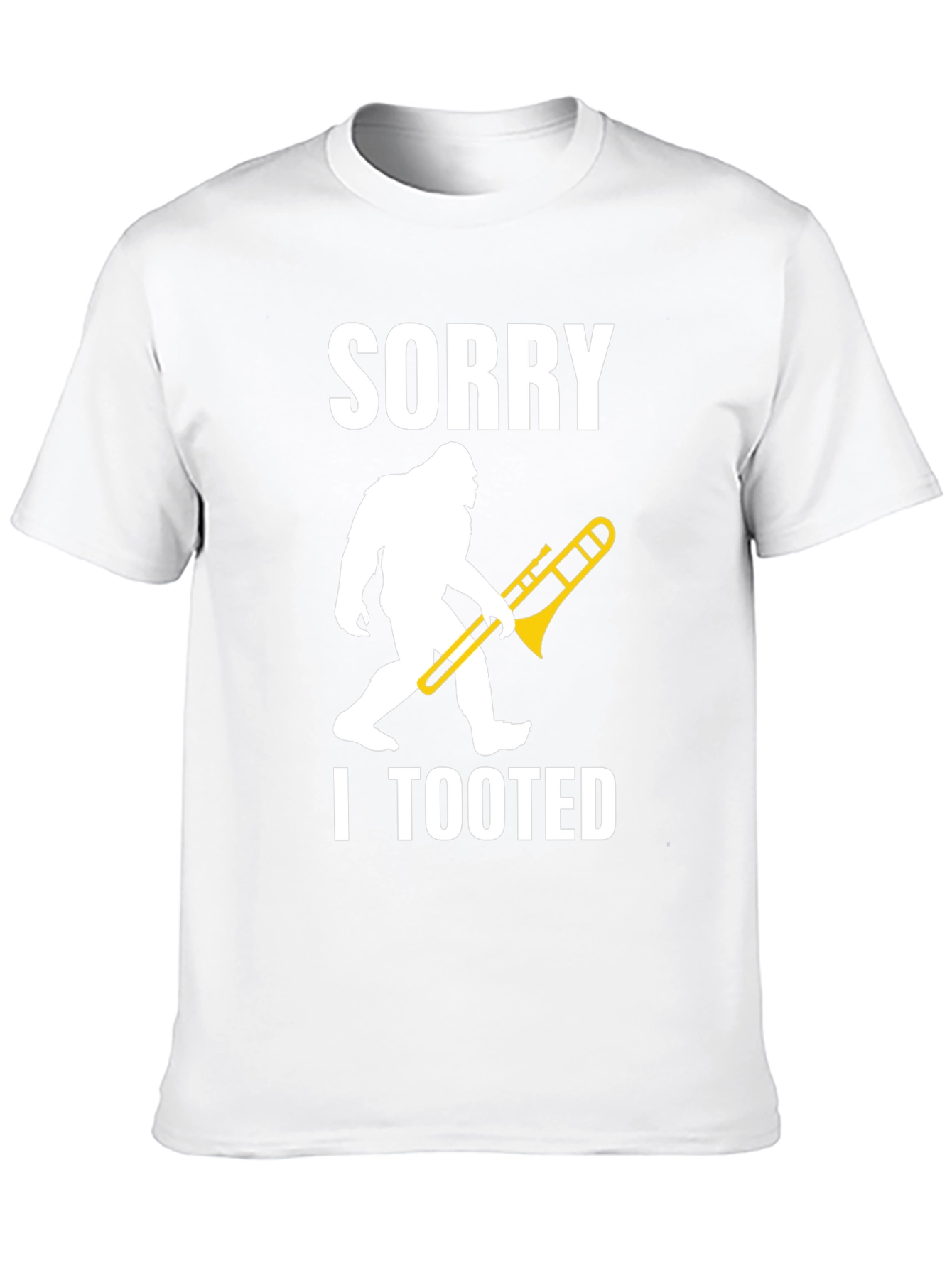 Sorry I Tooted Sasquatch Trombone Graphic T-Shirt