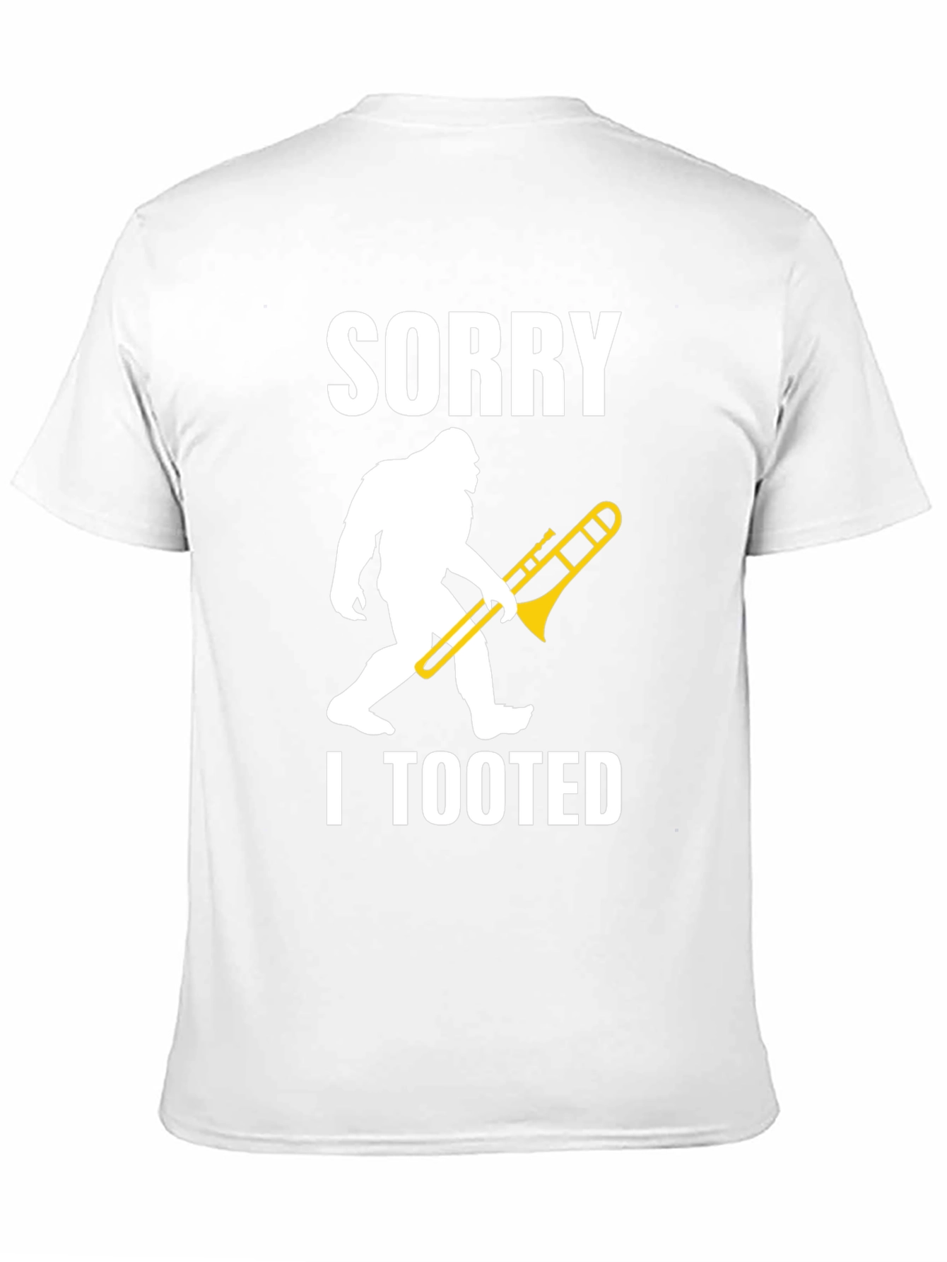 Sorry I Tooted Sasquatch Trombone Graphic T-Shirt