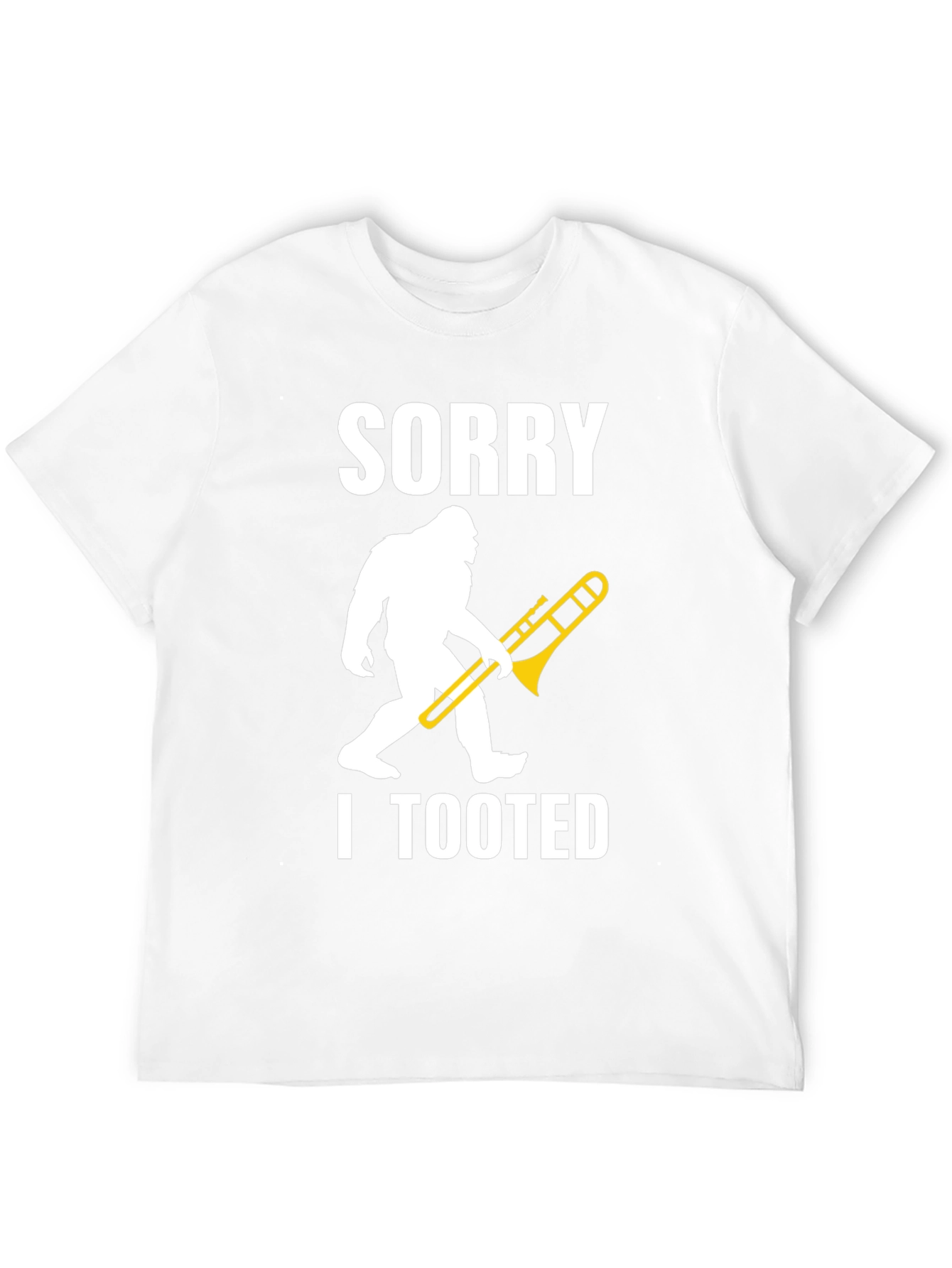 Sorry I Tooted Sasquatch Trombone Graphic T-Shirt