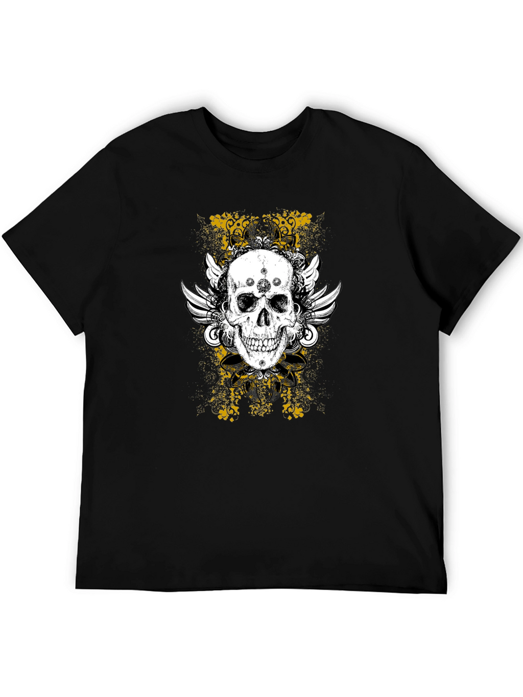 Skull & Wings Graphic Tee - Black