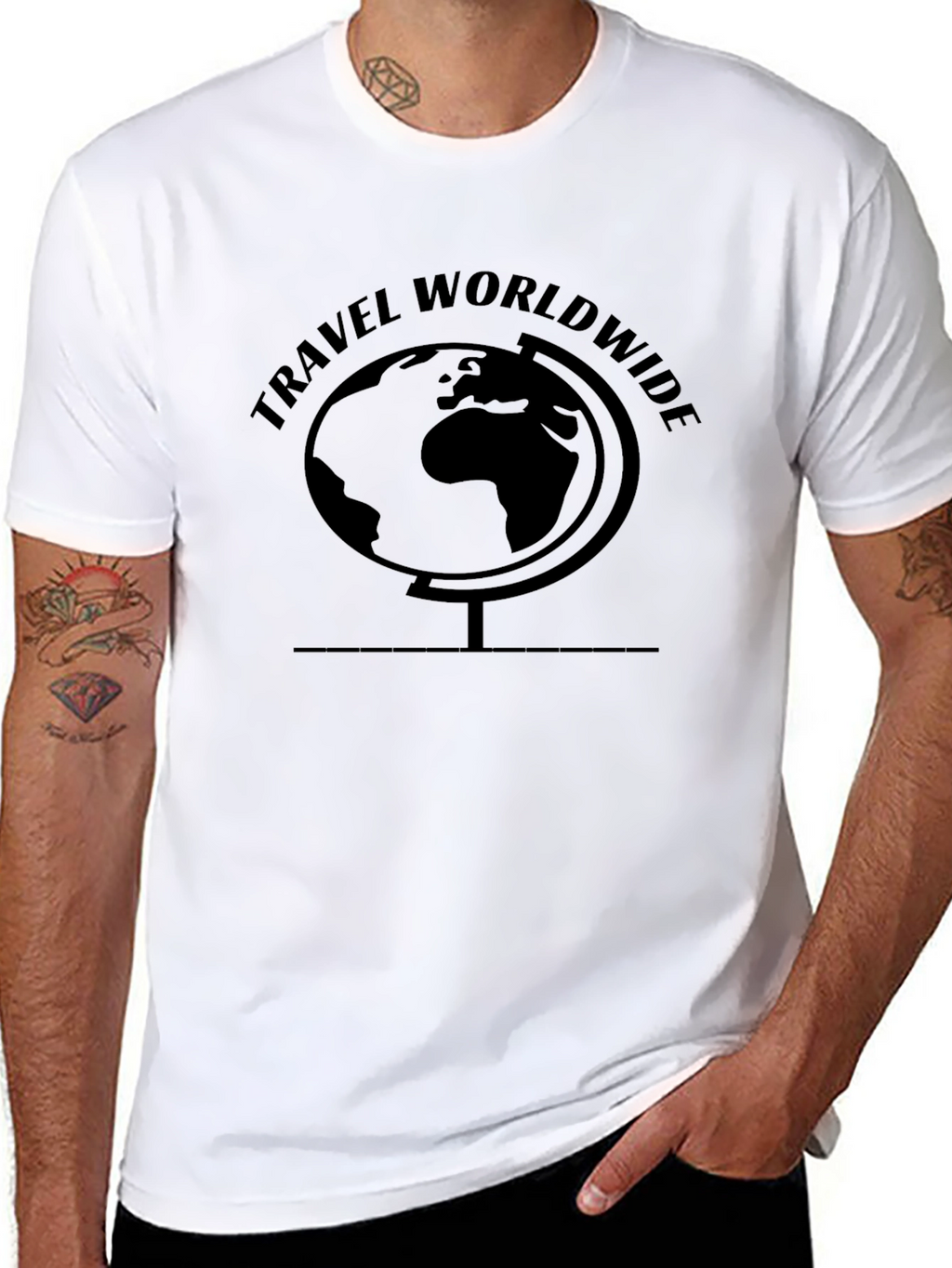 Travel Worldwide Globe Graphic T-Shirt