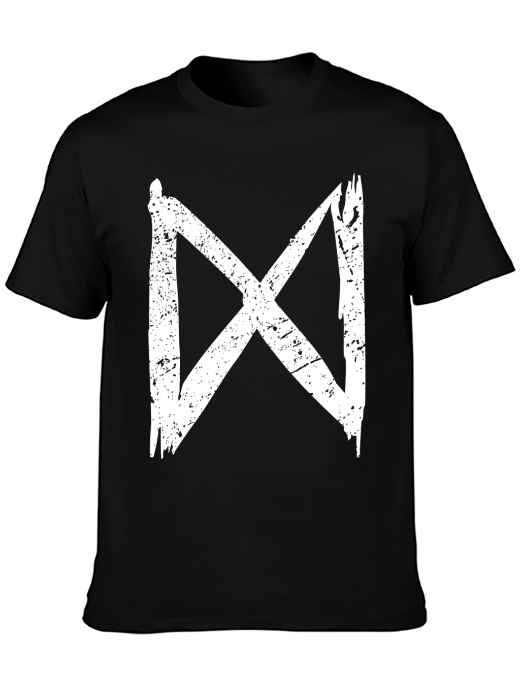 Distressed X Graphic Black T-Shirt