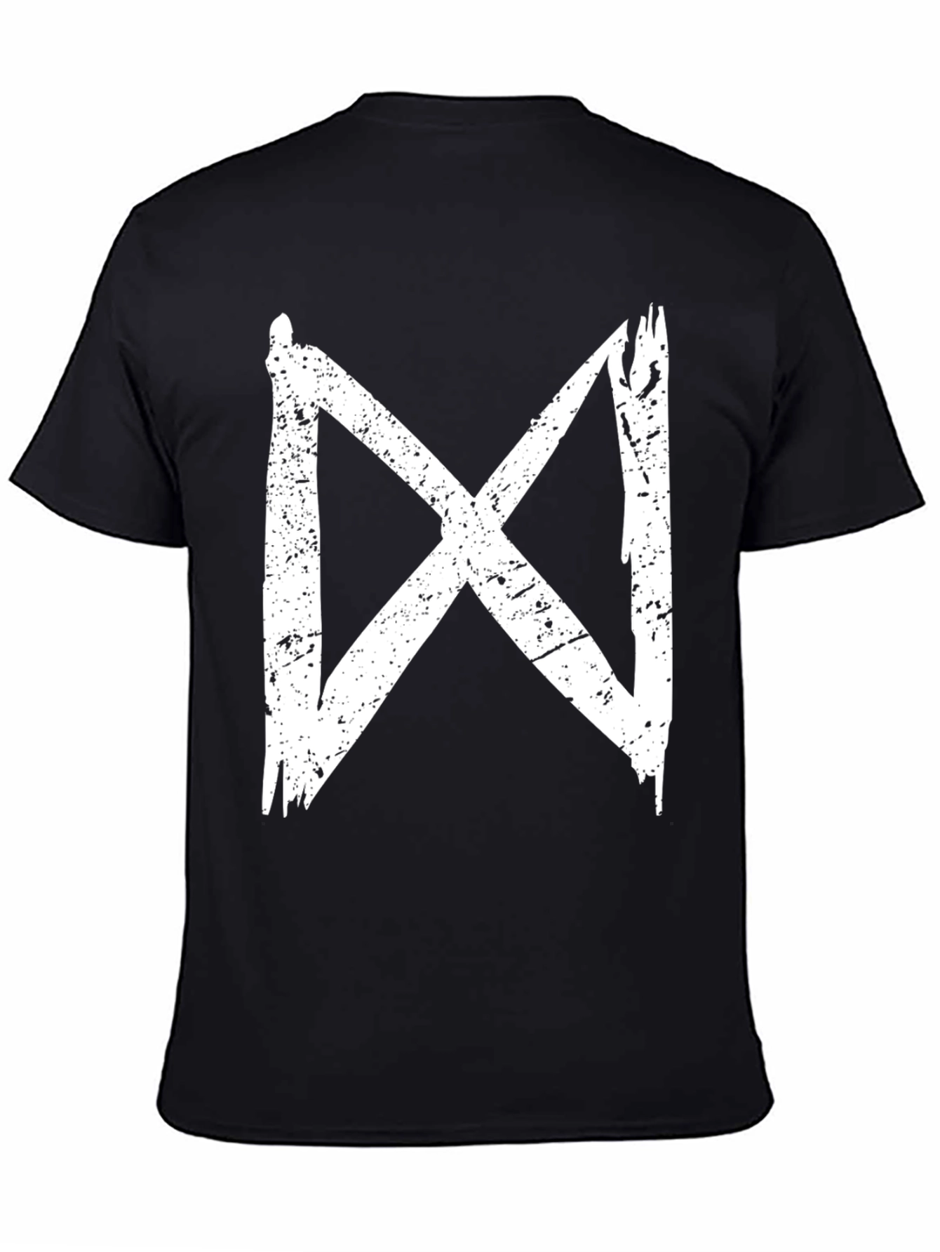 Distressed X Graphic Black T-Shirt