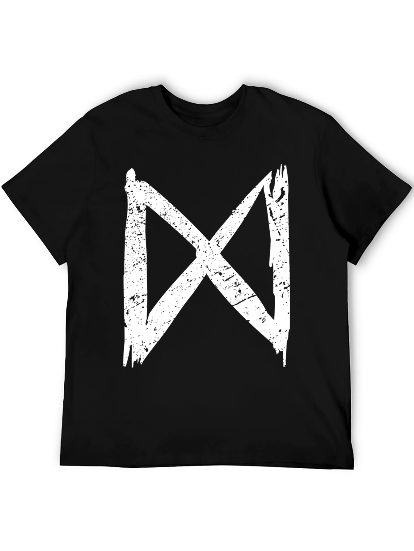 Distressed X Graphic Black T-Shirt
