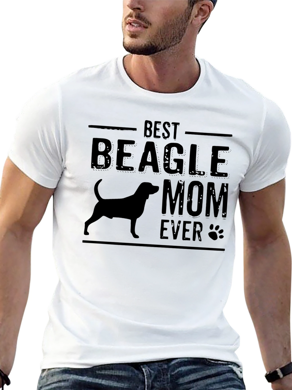 Best Beagle Mom Ever Black T-Shirt