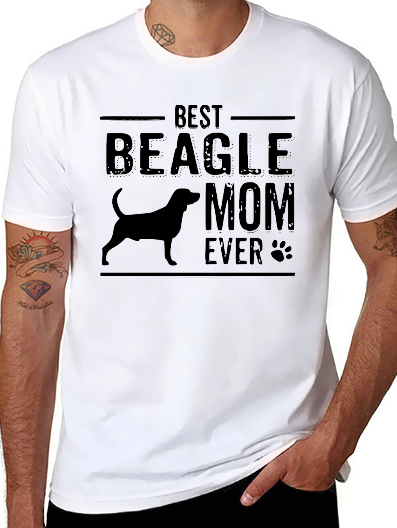 Best Beagle Mom Ever Black T-Shirt