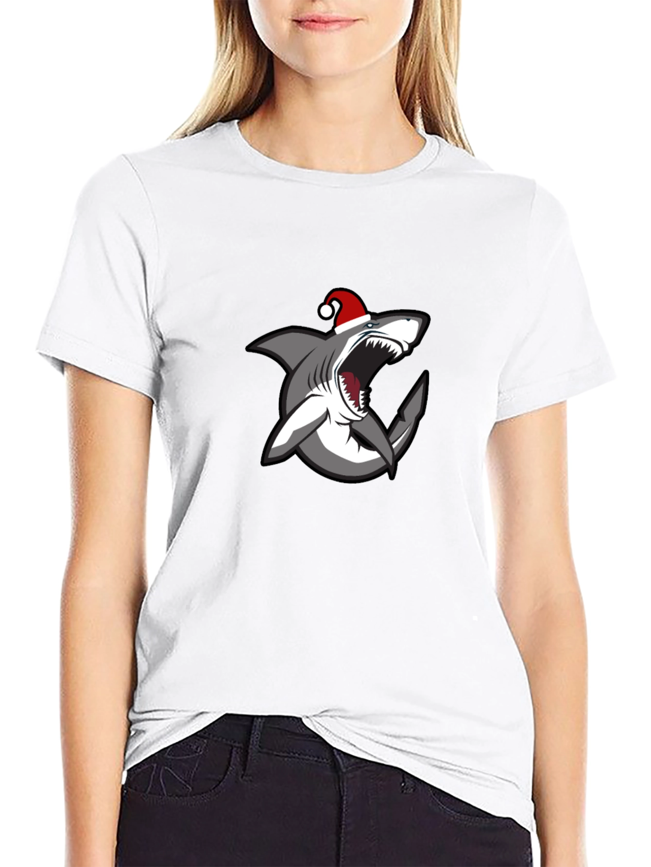 Shark Christmas T-Shirt - Holiday Tee