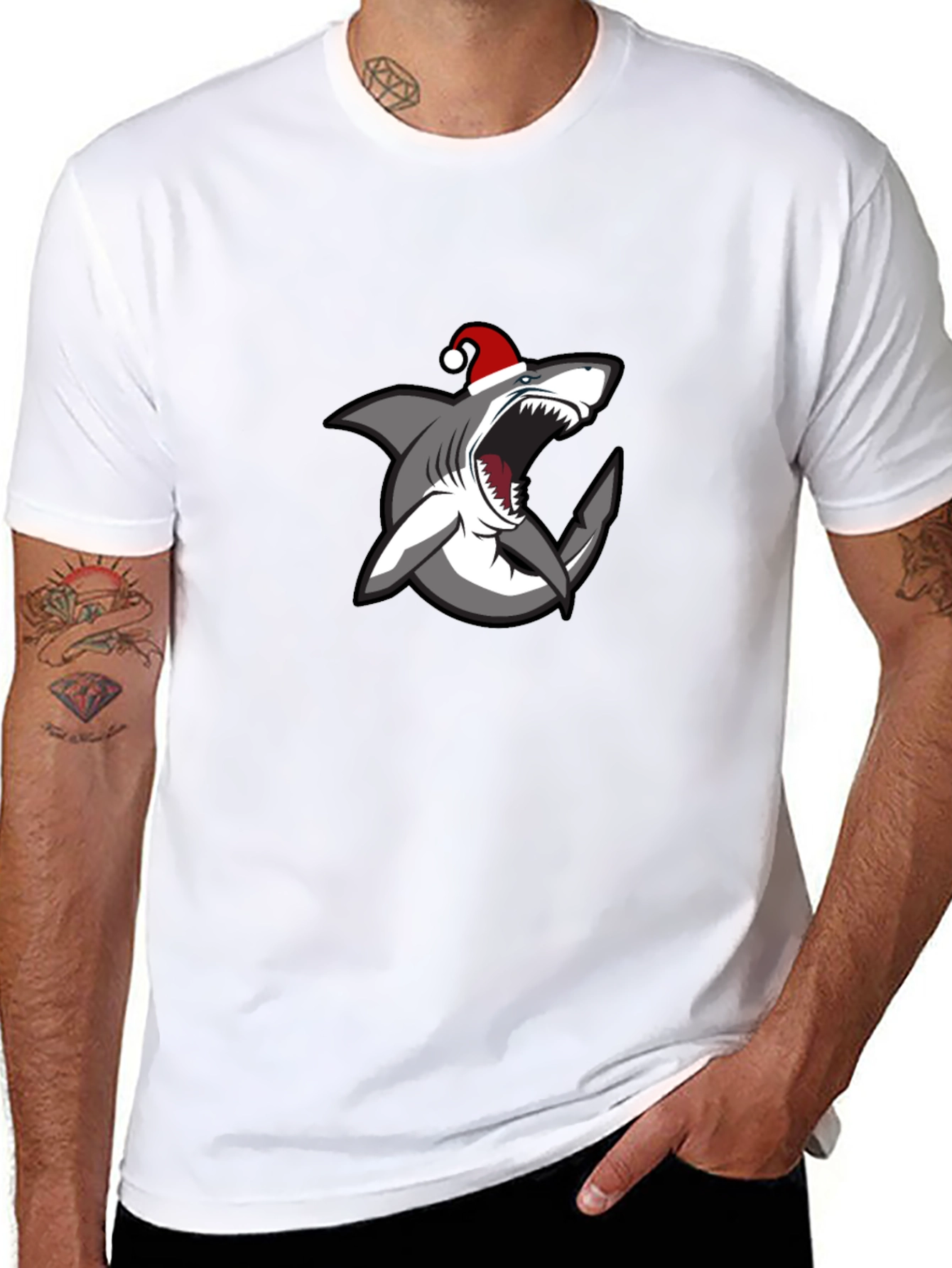 Shark Christmas T-Shirt - Holiday Tee