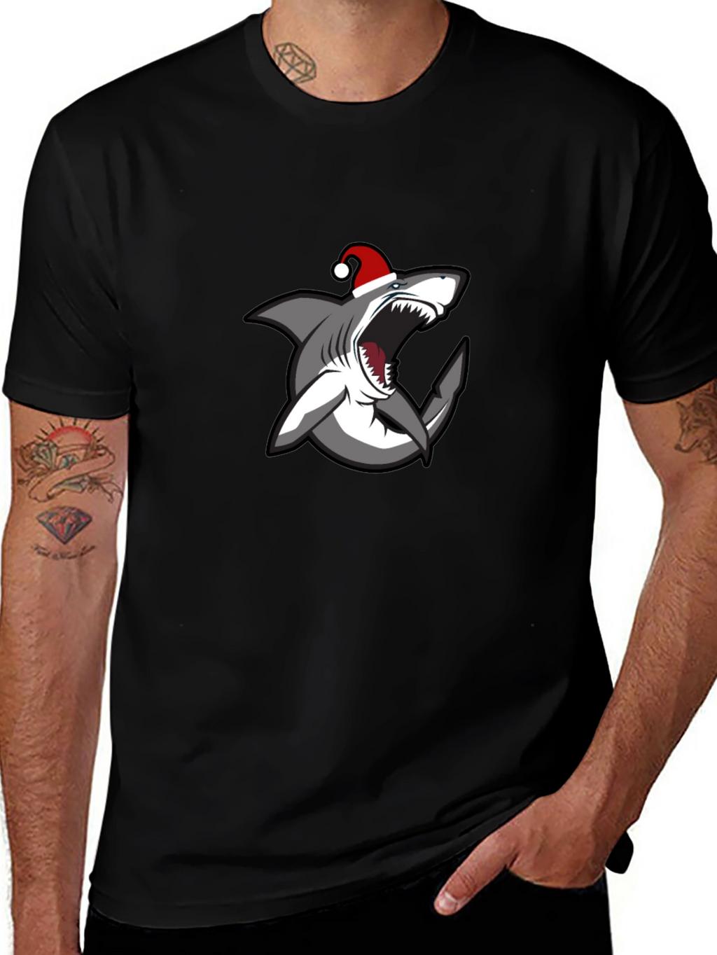 Shark Christmas T-Shirt - Holiday Tee