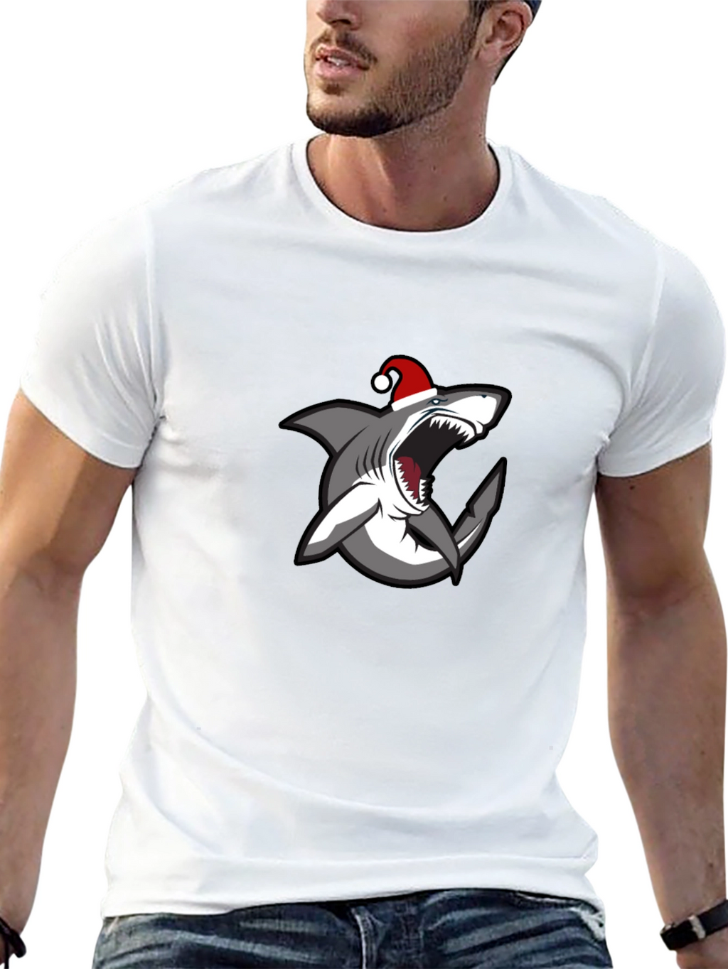 Shark Christmas T-Shirt - Holiday Tee