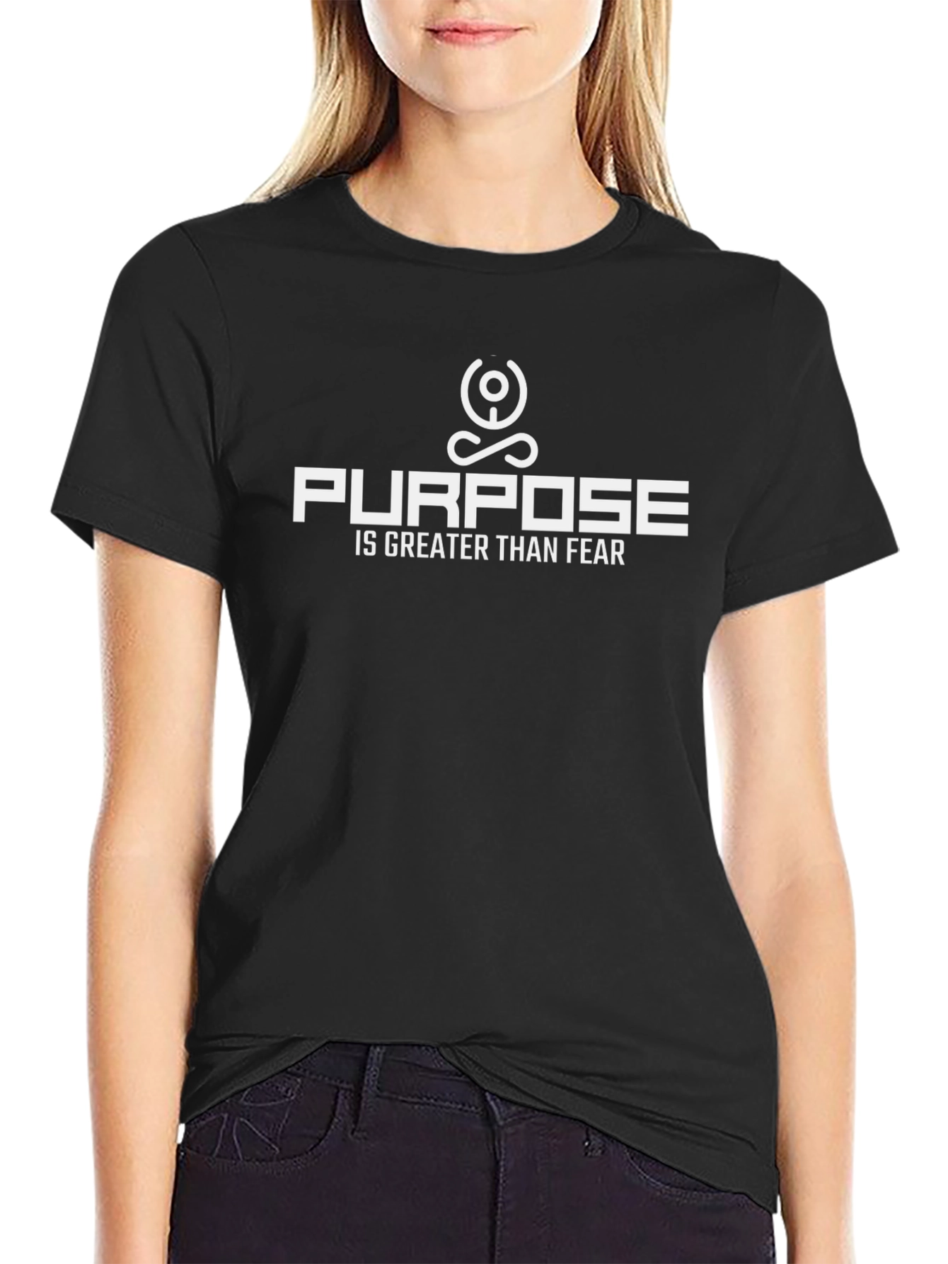 Purpose is Greater Than Fear Black Tee