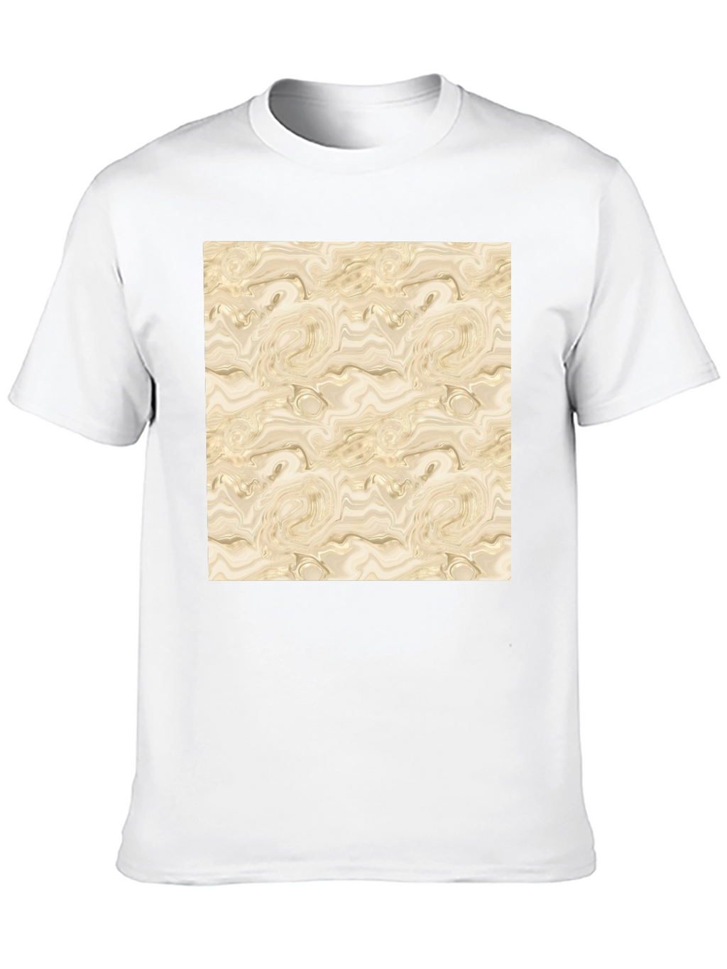 Abstract Marble Pattern Black T-Shirt
