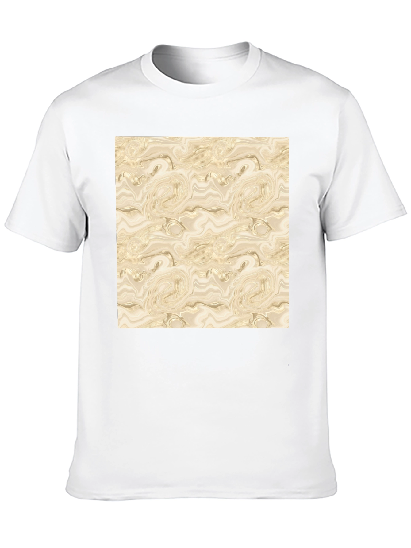 Abstract Marble Pattern Black T-Shirt