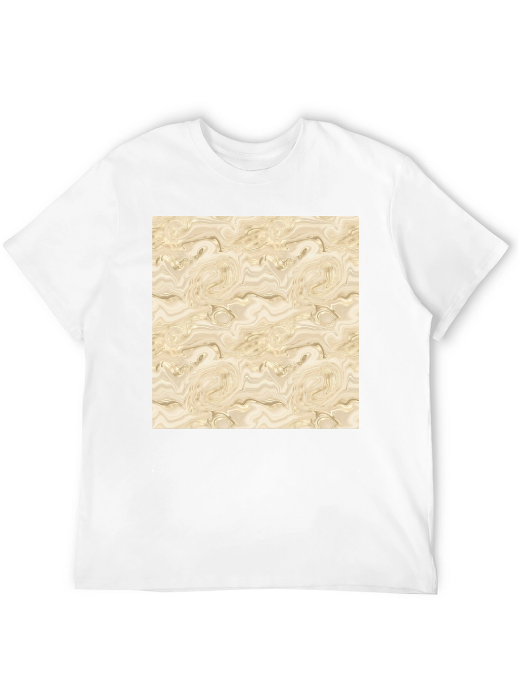Abstract Marble Pattern Black T-Shirt