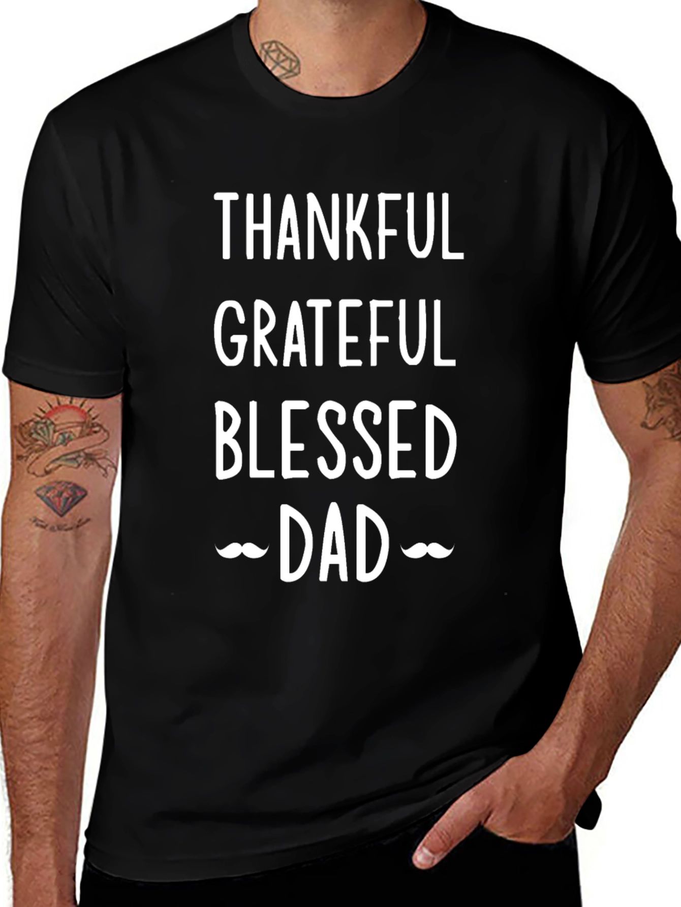 Thankful Grateful Blessed Dad T-Shirt