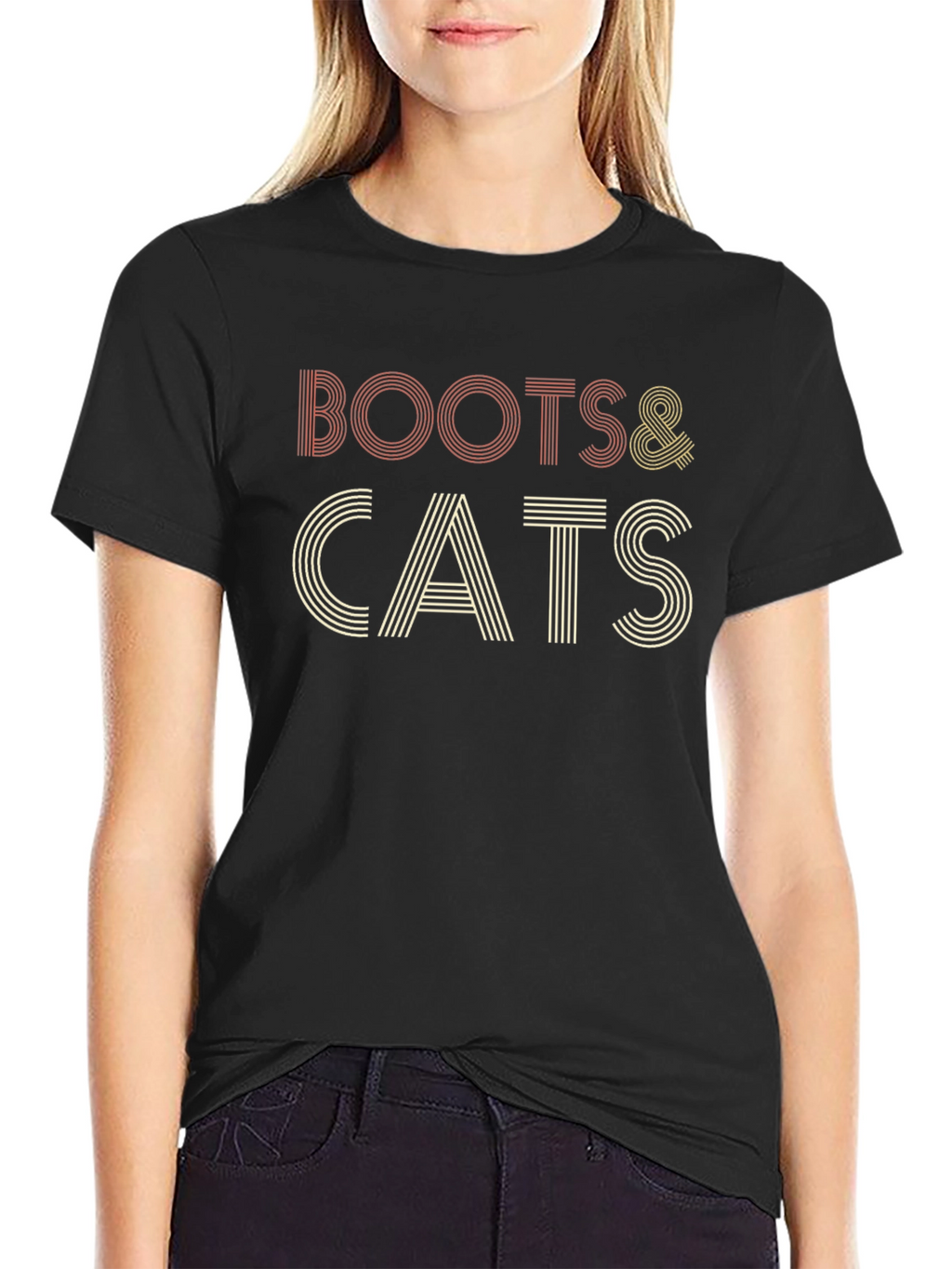 Retro Boots & Cats Graphic Tee