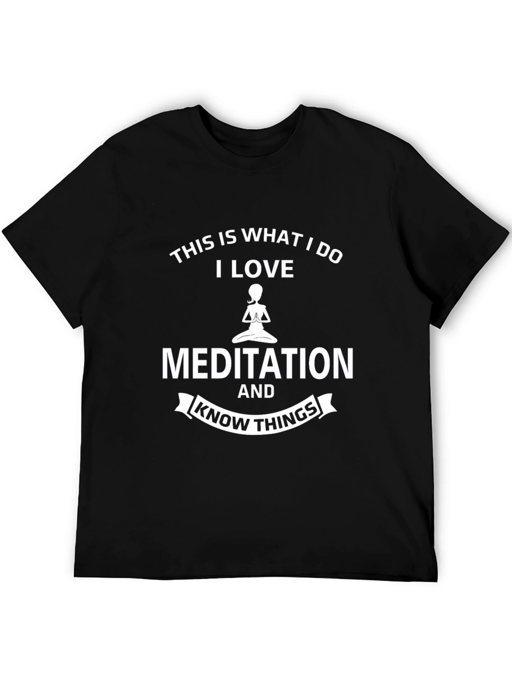 Meditation Lovers Black T-Shirt