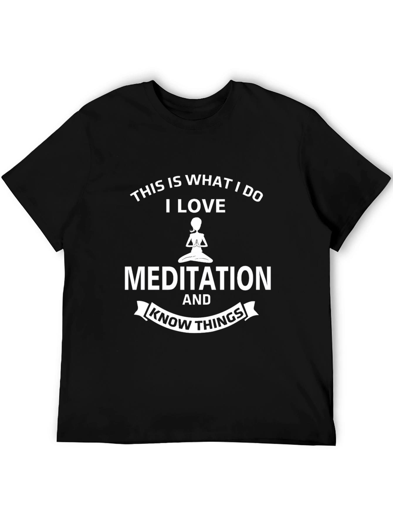 Meditation Lovers Black T-Shirt