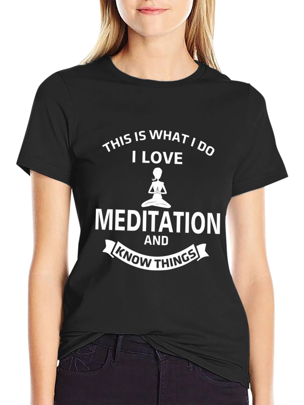 Meditation Lovers Black T-Shirt