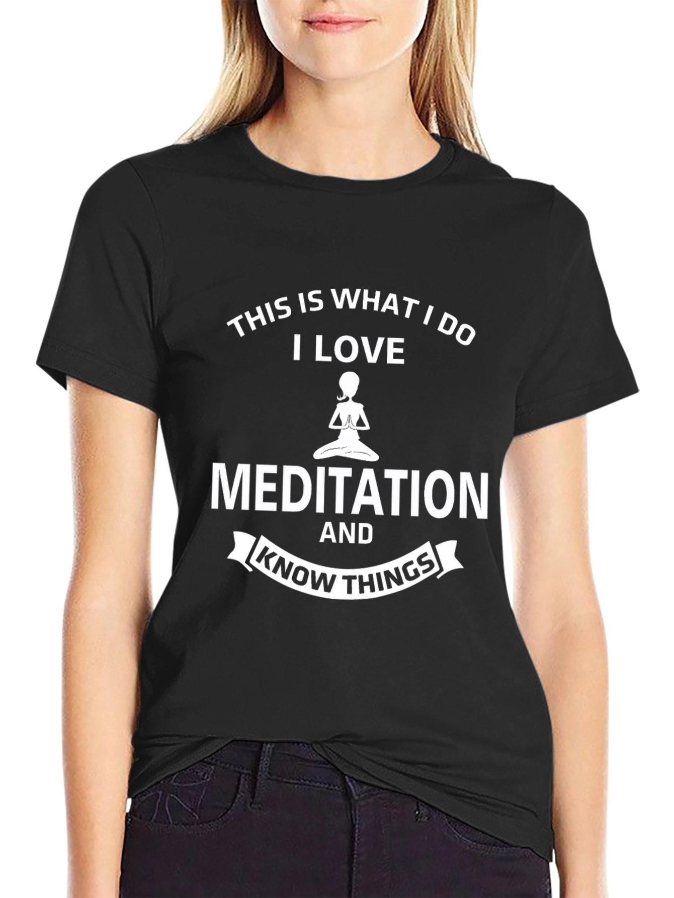 Meditation Lovers Black T-Shirt