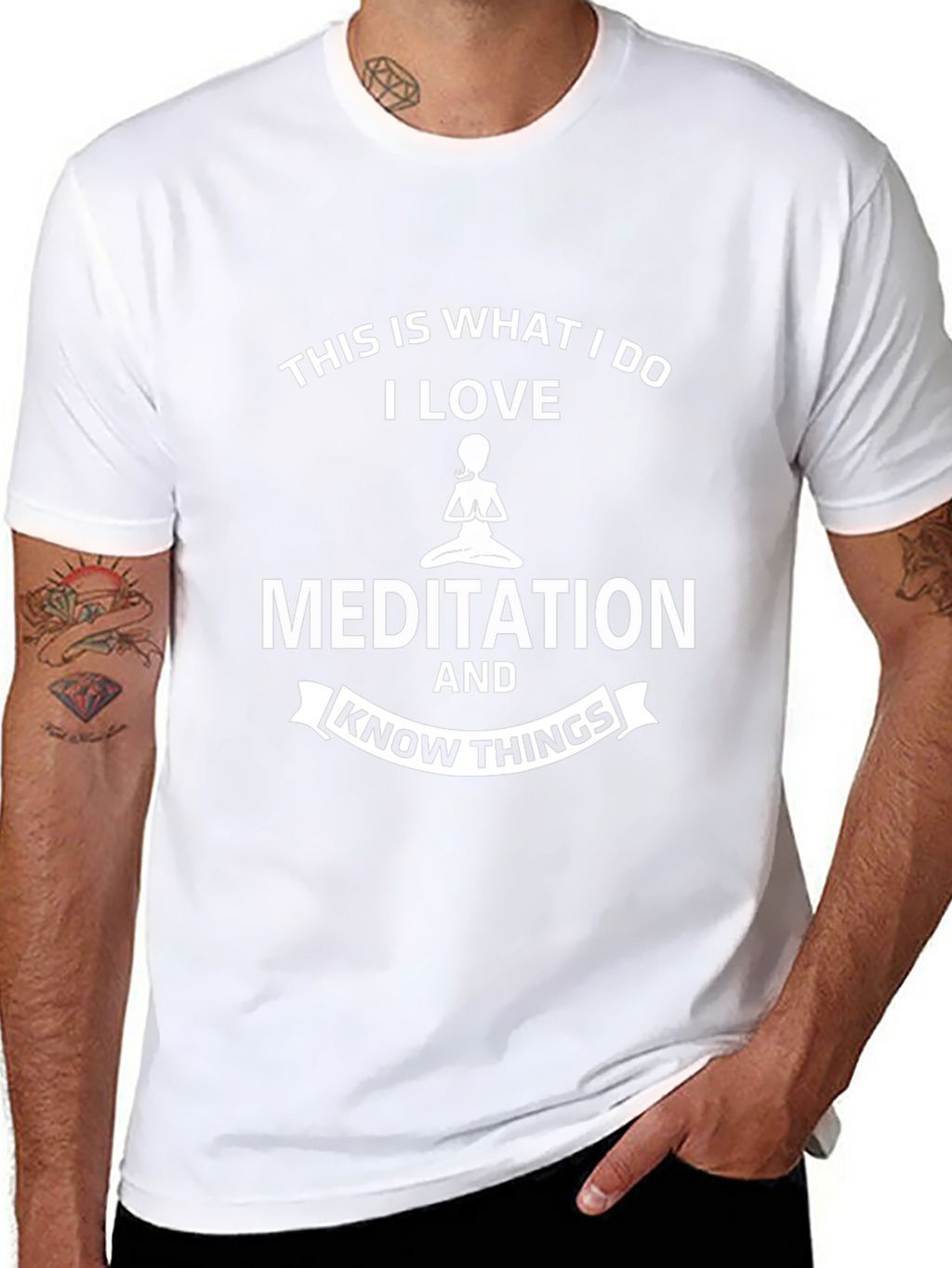 Meditation Lovers Black T-Shirt