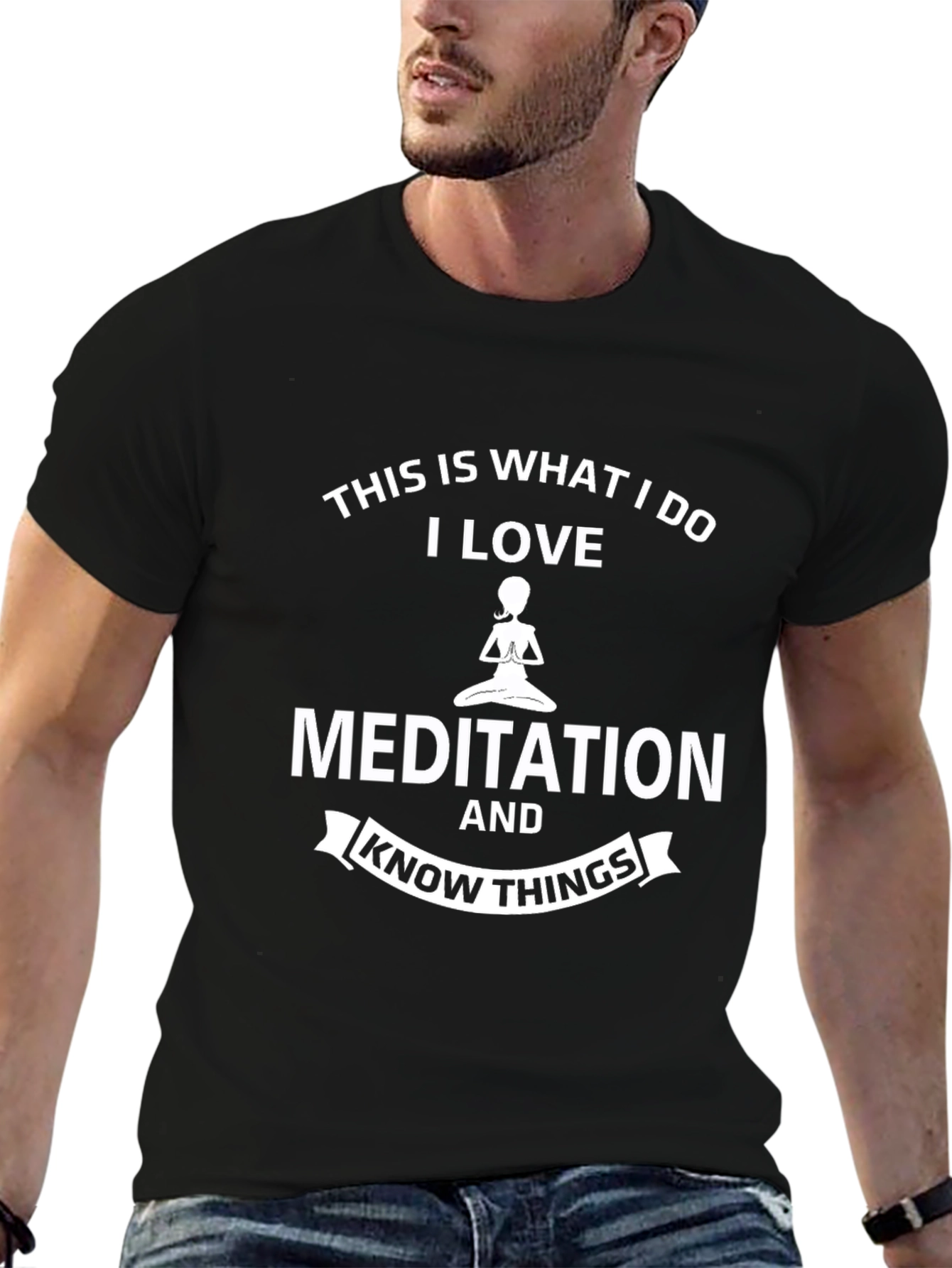 Meditation Lovers Black T-Shirt