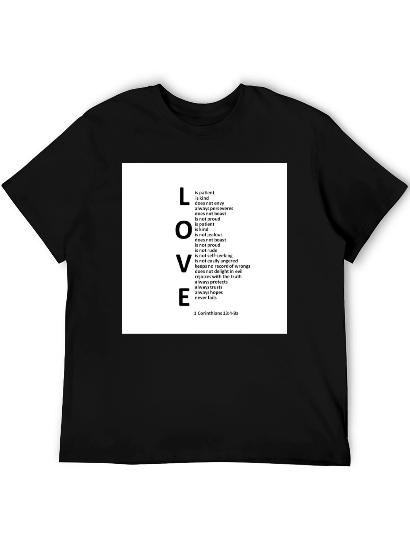Love Scripture Graphic Tee - 1 Corinthians 13:4-8a